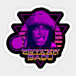 erykah badu retro, minimalism Sticker